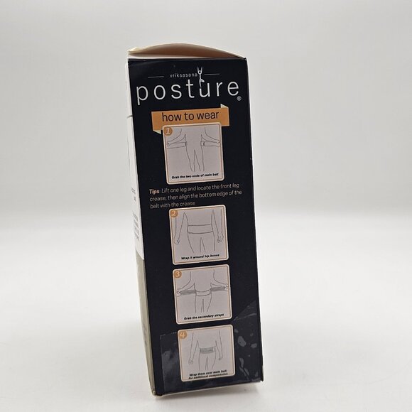 Vriksasana Posture Sacroiliac Hip SI Belt for Women Regular Size Black OPEN BOX - Picture 3 of 9
